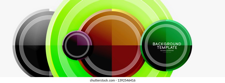 Coloridos círculos brillantes de fondo. Vector