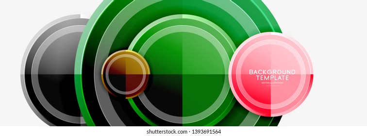Coloridos círculos brillantes de fondo. Vector
