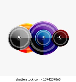Coloridos círculos brillantes de fondo. Vector