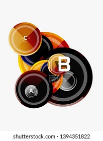 Coloridos círculos brillantes de fondo. Vector
