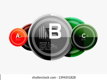 Coloridos círculos brillantes de fondo. Vector