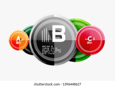 Colorful glossy circles background. Vector
