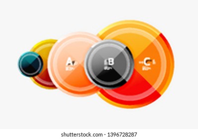 Colorful glossy circles background. Vector