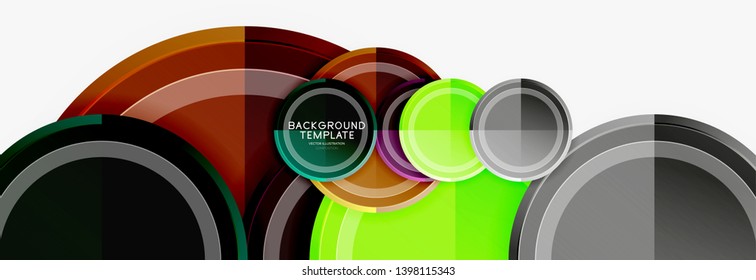 Coloridos círculos brillantes de fondo. Vector