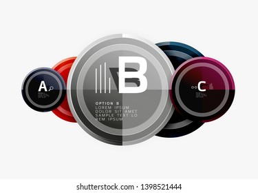 Coloridos círculos brillantes de fondo. Vector