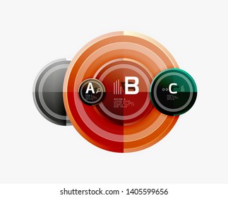 Coloridos círculos brillantes de fondo. Vector