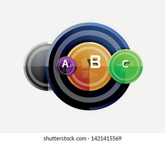 Colorful glossy circles background. Vector