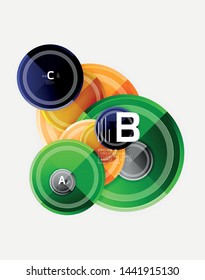 Coloridos círculos brillantes de fondo. Vector