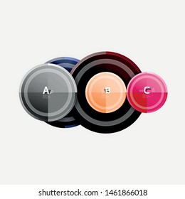 Colorful glossy circles background. Vector