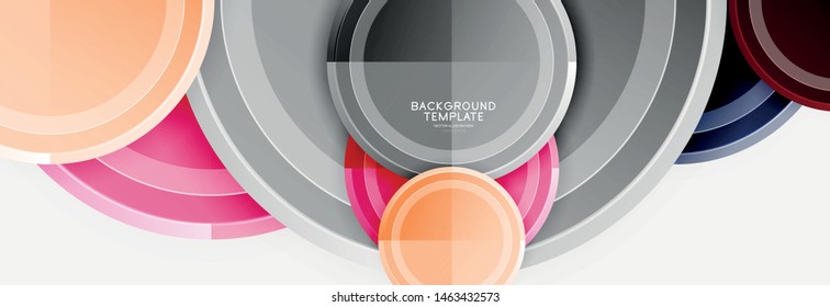Coloridos círculos brillantes de fondo. Vector