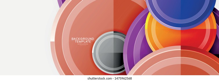 Coloridos círculos brillantes de fondo. Vector