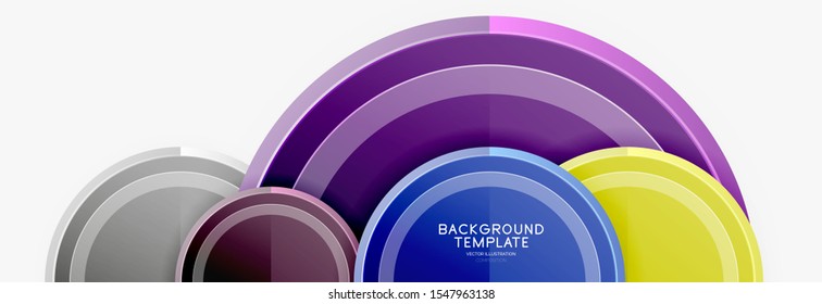 Coloridos círculos brillantes de fondo. Vector