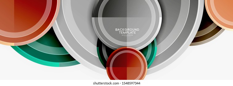 Coloridos círculos brillantes de fondo. Vector