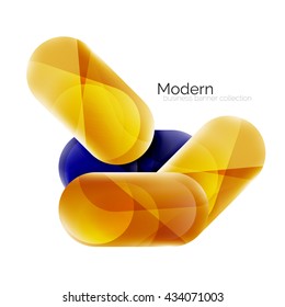 Colorful glossy glass bubbles for text. Vector universal template