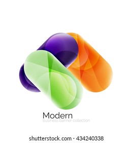 Colorful glossy glass bubbles for text. Vector universal template