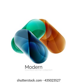 Colorful glossy glass bubbles for text. Vector universal template