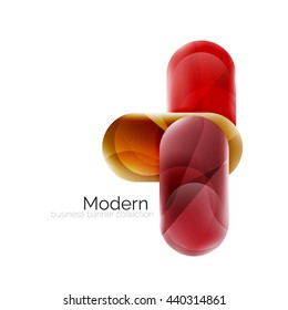 Colorful glossy glass bubbles for text. Vector universal template