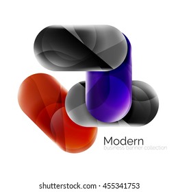 Colorful glossy glass bubbles for text. Vector universal template