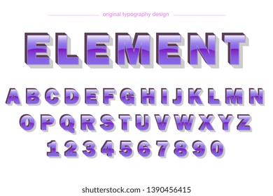 Colorful glossy high quality typography font design