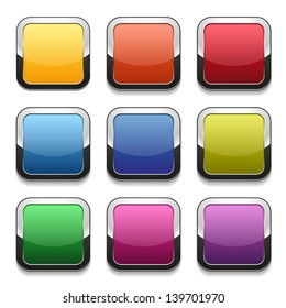 Colorful glossy metallic buttons