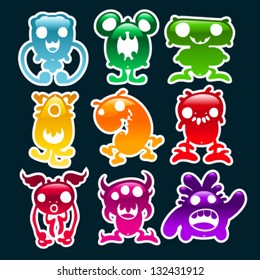 Colorful Glossy Monsters