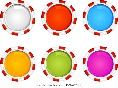 Colorful glossy new year balls.To see the other vector new year illustrations , please check Christmas collection.