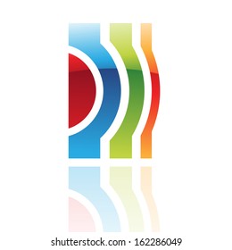 Colorful Glossy Retro Abstract Icon