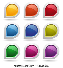 Colorful glossy round buttons