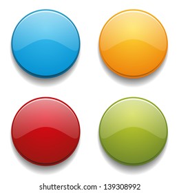 Colorful glossy round buttons