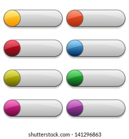 Colorful glossy round buttons