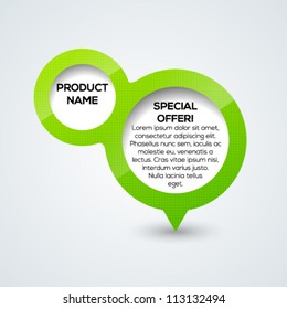 Colorful glossy speech bubble banner for your website. Vector illustration.