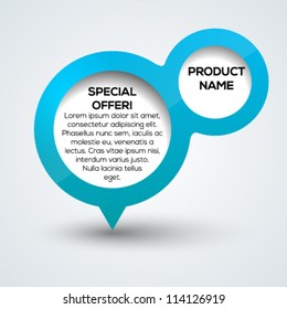 Colorful glossy speech bubble banner for your website. Vector illustration.