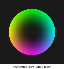 colorful glossy sphere on black