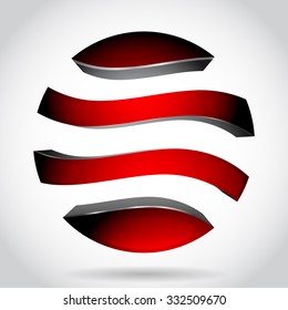 Colorful glossy spheres isolated. Vector illustration for your design..