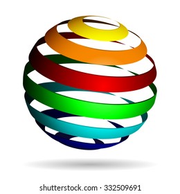 Colorful glossy spheres isolated. Vector illustration for your design..