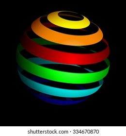 Colorful glossy spheres isolated. Vector illustration for your design..