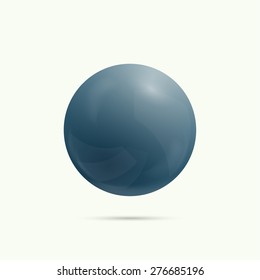 Colorful glossy spheres with reflection. dark blue