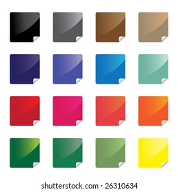 Colorful glossy stickers / vector