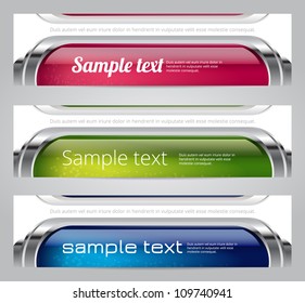 Colorful glossy vector banners