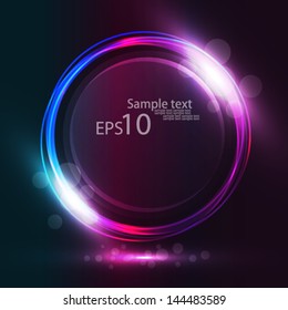 Colorful glowing abstract circle