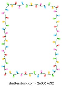 colorful glowing christmas lights border frame colorful holiday lights illustration - Christmas Lights Frame colorful glowing christmas lights border frame colorful holiday lights illustration - Christmas Lights Frame