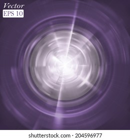 Colorful glowing disc. Vector format.