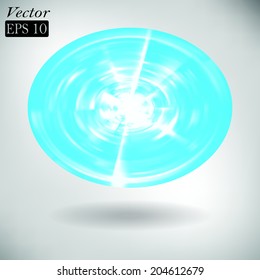 Colorful glowing disc. Vector format.
