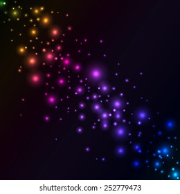 Colorful Glowing Dots - Abstract Background- vector eps10 