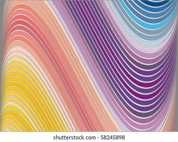 Colorful glowing  lines abstract graphic design illustration, vector