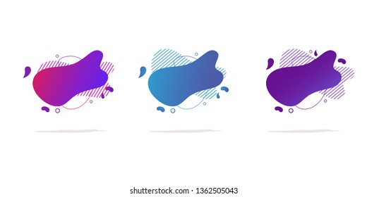 colorful and glowy fluid shapes. Vector geometric template elements for your own projects