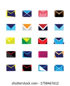 Colorful gmail icon design template