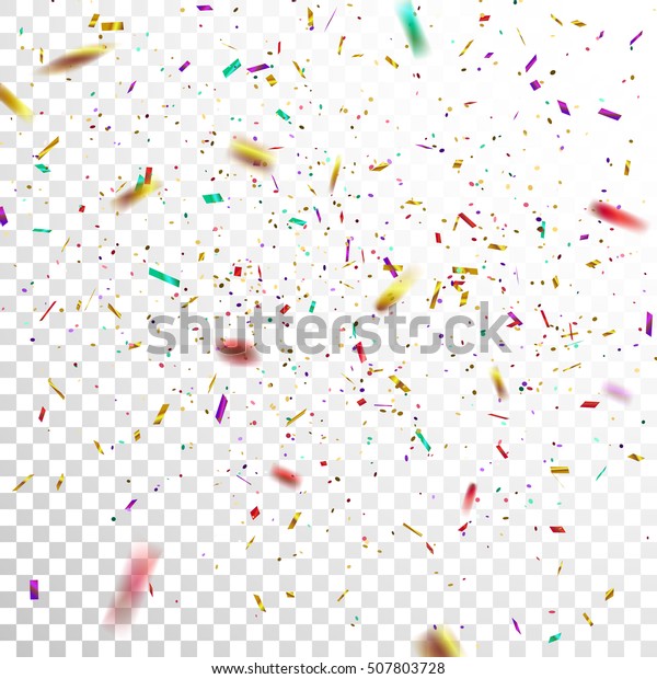 Colorful Golden Confetti Vector Festive Illustration Stock Vector Royalty Free