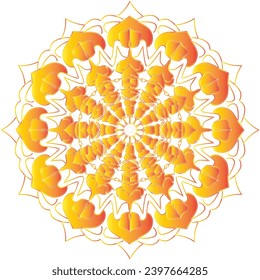 Colorido diseño de vectores dorados Mandala