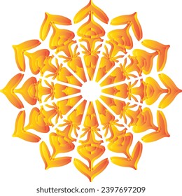 Farbiges Golden Mandala Vektordesign